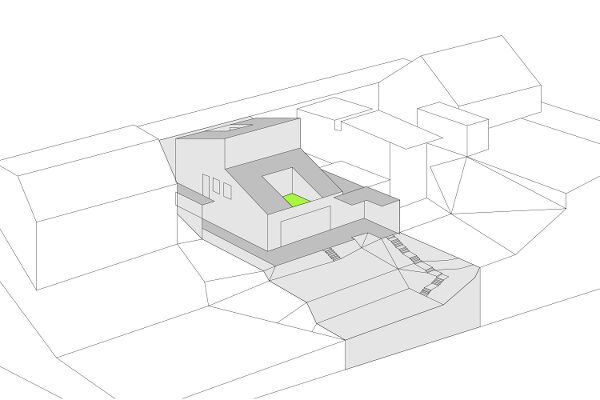 Illustration Aufstockung eines Wohnhauses in Aachen